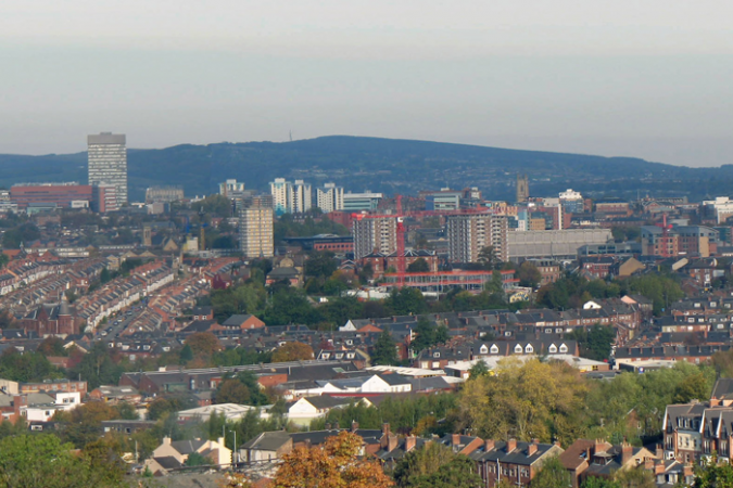 Sheffield city from a distance
